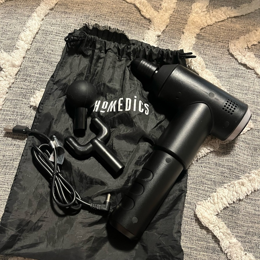 Homedics Black Massage Gun Set